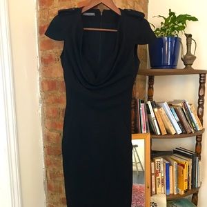 Alexander McQueen LBD little black dress sexy fit Italian-made Patricia Heaton
